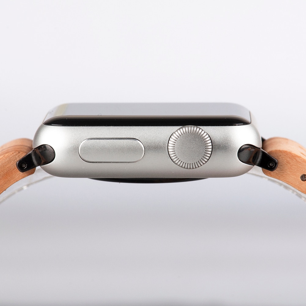 Wooden Band for Apple Watch with Metal Links